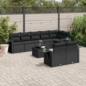 8-piece garden sofa set and black synthetic rattan cushions by , Garden sets - Ref: Foro24-3252762, Price: 667,38 €, Discount: %