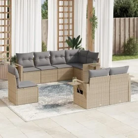 Garden sofa set with beige cushions 8 pcs PE rattan by , Garden sets - Ref: Foro24-3252776, Price: 593,40 €, Discount: %