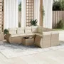 9-teiliges Gartensofa-Set mit beigen synthetischen Rattankissen von , Gartensets - Ref: Foro24-3253495, Preis: 654,55 €, Raba...