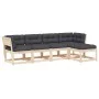 5-piece garden sofa set with solid pine wood cushions by , Garden sets - Ref: Foro24-3217010, Price: 457,76 €, Discount: %