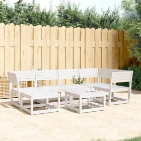 Garden sofa set 6 pieces solid white pine wood by , Garden sets - Ref: Foro24-3217031, Price: 534,54 €, Discount: %