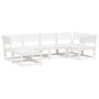 Garden sofa set 6 pieces solid white pine wood by , Garden sets - Ref: Foro24-3217031, Price: 541,52 €, Discount: %