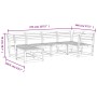 Garden sofa set 6 pieces solid white pine wood by , Garden sets - Ref: Foro24-3217031, Price: 541,52 €, Discount: %