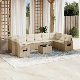 11-piece garden sofa set with beige synthetic rattan cushions by , Garden sets - Ref: Foro24-3253015, Price: 736,90 €, Discou...