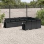 Gartensofa-Set 10-teilig mit schwarzen synthetischen Rattankissen von , Gartensets - Ref: Foro24-3253022, Preis: 648,87 €, Ra...