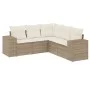 Gartensofa-Set mit Kissen, 5-teilig, beiges synthetisches Rattan von , Gartensets - Ref: Foro24-3254885, Preis: 416,46 €, Rab...