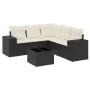6-piece garden sofa set and black synthetic rattan cushions by , Garden sets - Ref: Foro24-3254893, Price: 395,29 €, Discount: %