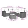 6-piece garden sofa set and black synthetic rattan cushions by , Garden sets - Ref: Foro24-3254893, Price: 395,29 €, Discount: %