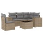 Gartensofa-Set mit Kissen, 6-teilig, beiges synthetisches Rattan von , Gartensets - Ref: Foro24-3254916, Preis: 423,35 €, Rab...