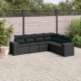 6-piece garden sofa set and black synthetic rattan cushions by , Garden sets - Ref: Foro24-3222604, Price: 434,09 €, Discount: %