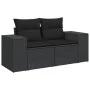 6-piece garden sofa set and black synthetic rattan cushions by , Garden sets - Ref: Foro24-3222604, Price: 463,49 €, Discount: %