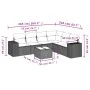 7-piece garden sofa set with gray PE rattan cushions by , Garden sets - Ref: Foro24-3222619, Price: 443,11 €, Discount: %