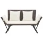 Garden bench with brown synthetic rattan cushions 176 cm by vidaXL, garden benches - Ref: Foro24-46231, Price: 219,06 €, Disc...