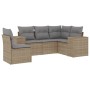 Garden sofa set with cushions 5 pieces beige synthetic rattan by , Garden sets - Ref: Foro24-3222568, Price: 351,36 €, Discou...