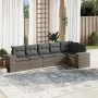 6-teiliges Gartenmöbel-Set und graue synthetische Rattankissen von , Gartensets - Ref: Foro24-3222589, Preis: 396,07 €, Rabat...