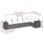 6-teiliges Gartenmöbel-Set und graue synthetische Rattankissen von , Gartensets - Ref: Foro24-3222589, Preis: 396,07 €, Rabat...