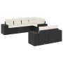 7-teiliges Garten-Essset und schwarze Kissen aus synthetischem Rattan von , Gartensets - Ref: Foro24-3222805, Preis: 463,71 €...