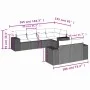 7-piece garden dining set and black synthetic rattan cushions by , Garden sets - Ref: Foro24-3222805, Price: 509,18 €, Discou...