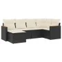 6-piece garden sofa set and black synthetic rattan cushions by , Garden sets - Ref: Foro24-3258577, Price: 360,68 €, Discount: %