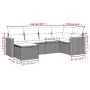 6-piece garden sofa set and black synthetic rattan cushions by , Garden sets - Ref: Foro24-3258577, Price: 360,68 €, Discount: %