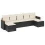 7-teiliges Garten-Essset und schwarze Kissen aus synthetischem Rattan von , Gartensets - Ref: Foro24-3258633, Preis: 383,79 €...
