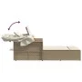Doppelte Sonnenliege mit Verdeck und beigen synthetischen Rattankissen von , Liegen - Ref: Foro24-365810, Preis: 347,63 €, Ra...