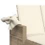 Double sun lounger with hood and beige synthetic rattan cushions by , Loungers - Ref: Foro24-365810, Price: 327,34 €, Discoun...