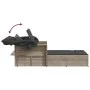 Double sun lounger with hood and light gray synthetic rattan cushions by , Loungers - Ref: Foro24-365812, Price: 357,81 €, Di...