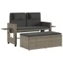 Garden recliner with gray synthetic rattan cushions by , garden benches - Ref: Foro24-365819, Price: 295,63 €, Discount: %