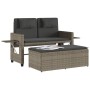 Gartenliege mit grauen synthetischen Rattankissen von , Gartenbänke - Ref: Foro24-365819, Preis: 253,87 €, Rabatt: %