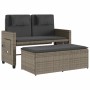 Gartenliege mit grauen synthetischen Rattankissen von , Gartenbänke - Ref: Foro24-365819, Preis: 253,87 €, Rabatt: %