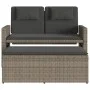 Garden recliner with gray synthetic rattan cushions by , garden benches - Ref: Foro24-365819, Price: 295,63 €, Discount: %