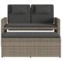 Gartenliege mit grauen synthetischen Rattankissen von , Gartenbänke - Ref: Foro24-365819, Preis: 253,87 €, Rabatt: %