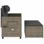 Garden recliner with gray synthetic rattan cushions by , garden benches - Ref: Foro24-365819, Price: 295,63 €, Discount: %