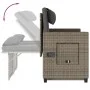 Garden recliner with gray synthetic rattan cushions by , garden benches - Ref: Foro24-365819, Price: 295,63 €, Discount: %