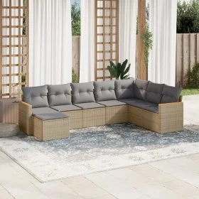 Garden sofa set with beige cushions 8 pcs PE rattan by , Garden sets - Ref: Foro24-3258650, Price: 493,57 €, Discount: %