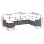 Gartensofa-Set mit beigen Kissen 8 Stück PE-Rattan von , Gartensets - Ref: Foro24-3258650, Preis: 502,40 €, Rabatt: %
