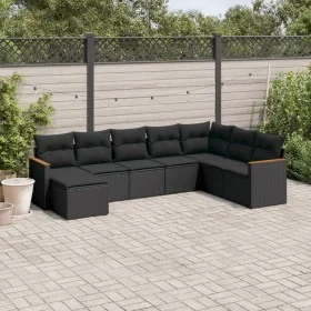 8-piece garden sofa set and black synthetic rattan cushions by , Garden sets - Ref: Foro24-3258646, Price: 498,63 €, Discount: %