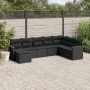 8-piece garden sofa set and black synthetic rattan cushions by , Garden sets - Ref: Foro24-3258646, Price: 498,63 €, Discount: %