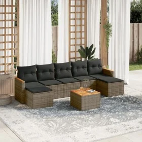 8-teiliges Gartensofa-Set und graue synthetische Rattankissen von , Gartensets - Ref: Foro24-3258644, Preis: 434,43 €, Rabatt: %
