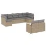 9-teiliges Gartensofa-Set mit beigen synthetischen Rattankissen von , Gartensets - Ref: Foro24-3258692, Preis: 589,28 €, Raba...