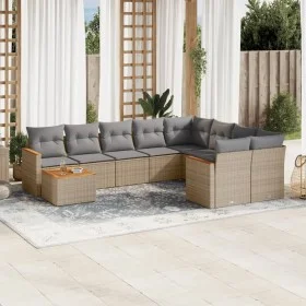 Garden sofa set with beige cushions 10 pieces synthetic rattan by , Garden sets - Ref: Foro24-3258720, Price: 632,20 €, Disco...