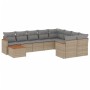 Garden sofa set with beige cushions 10 pieces synthetic rattan by , Garden sets - Ref: Foro24-3258720, Price: 644,28 €, Disco...