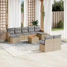 Garden sofa set with beige cushions 10 pieces synthetic rattan by , Garden sets - Ref: Foro24-3258783, Price: 566,62 €, Disco...