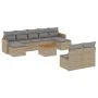 Garden sofa set with beige cushions 10 pieces synthetic rattan by , Garden sets - Ref: Foro24-3258783, Price: 566,62 €, Disco...