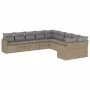 Garden sofa set with beige cushions 10 pieces synthetic rattan by , Garden sets - Ref: Foro24-3258755, Price: 614,46 €, Disco...