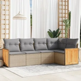 11-teiliges Gartensofa-Set mit beigen synthetischen Rattankissen von , Gartensets - Ref: Foro24-3258797, Preis: 615,15 €, Rab...