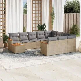 11-piece garden sofa set with beige synthetic rattan cushions by , Garden sets - Ref: Foro24-3258769, Price: 655,44 €, Discou...