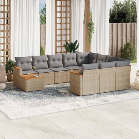 11-piece garden sofa set with beige synthetic rattan cushions by , Garden sets - Ref: Foro24-3258769, Price: 665,67 €, Discou...