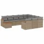 11-teiliges Gartensofa-Set mit beigen synthetischen Rattankissen von , Gartensets - Ref: Foro24-3258769, Preis: 655,44 €, Rab...